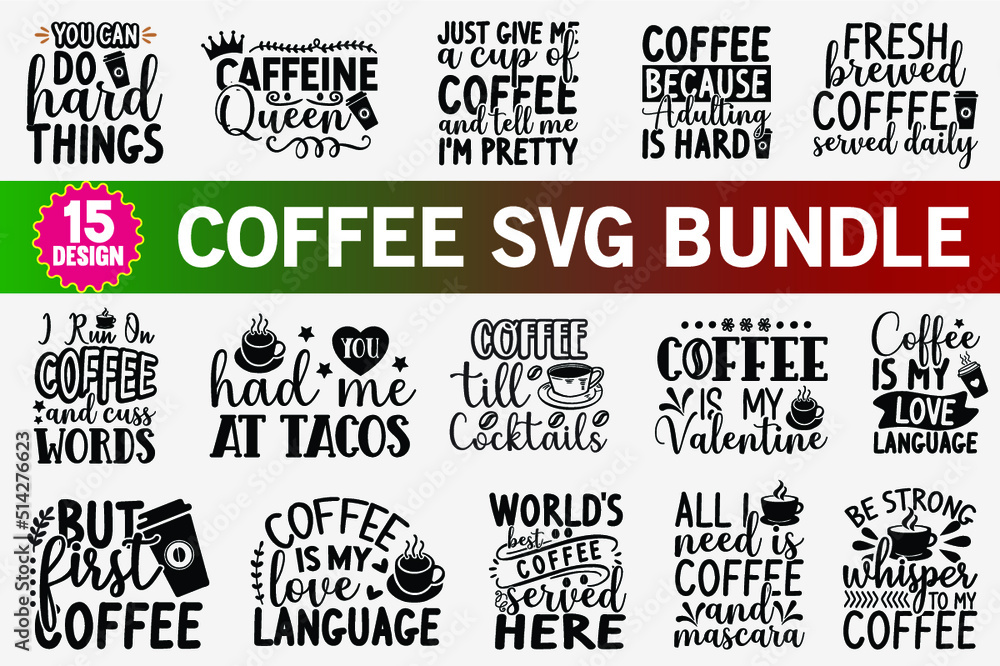 Fototapeta premium coffee svg bundle