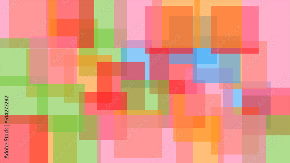 Abstract colorful square background vector image.