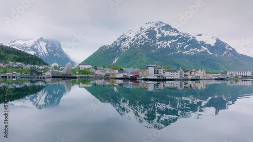 Town of Åndalsnes, Norway early morning 