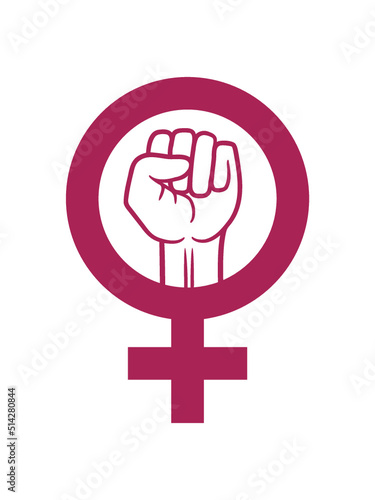 Symbol Frauenrechte Faust Protest 