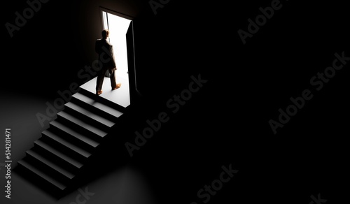 Silhouette of a man standin...