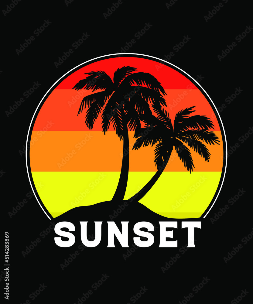 Beach logo tshirt design beach vibes