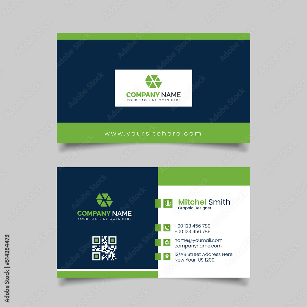 Business card design template, Clean professional business card template, visiting card, Business card design template, Clean professional business card template, visiting card,