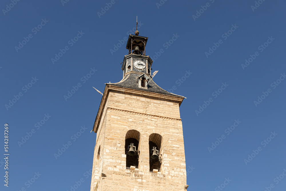 Ciudad Real, Spain. Bell tower of the Iglesia de San Pedro (St Peter Church), a Gothic Roman Catholic temple built in the 14th-15th centuries