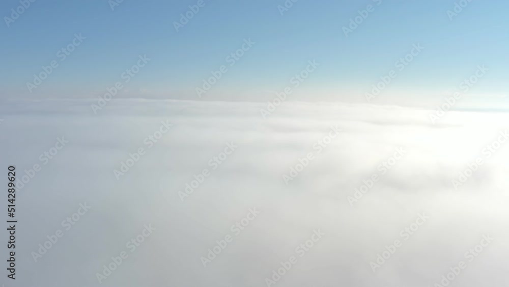Scenic natural background of atmosphere. Blue sky over the morning mist Scenic natural background of atmosphere. Blue sky over the morning mist