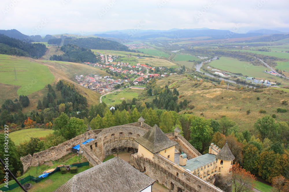 View from Starolyubovnyansky Grad in Slovakia	