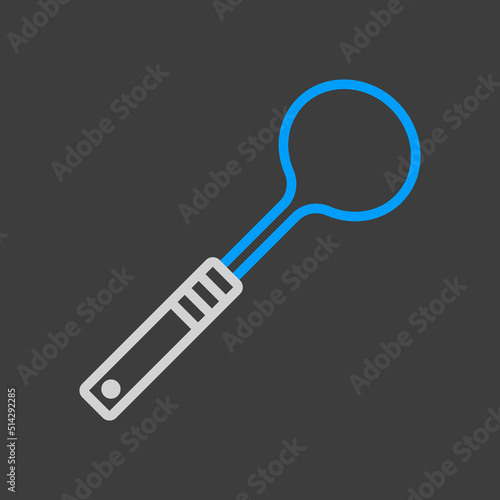 Ice cream spoon vector icon. Kitchen appliances