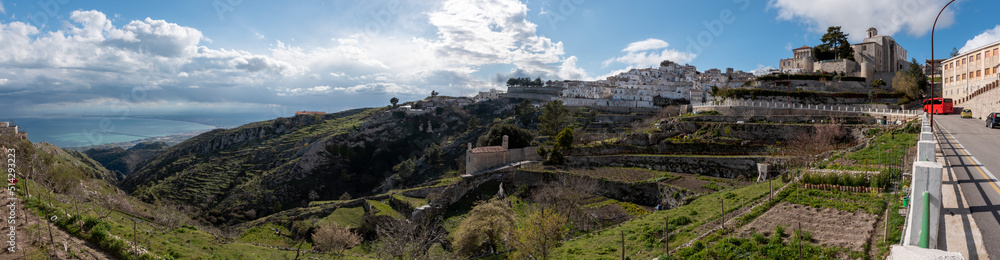 View of historic old pilgrimage town Monte Sant Angelo, Gargano Peninsula in Italy