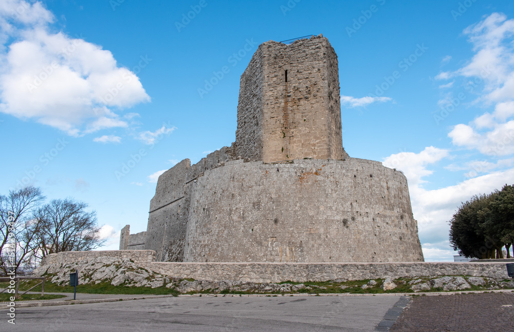 Norman Swabian Aragonese castle in Monte Sant Angelo, Gargano Peninsula in Italy