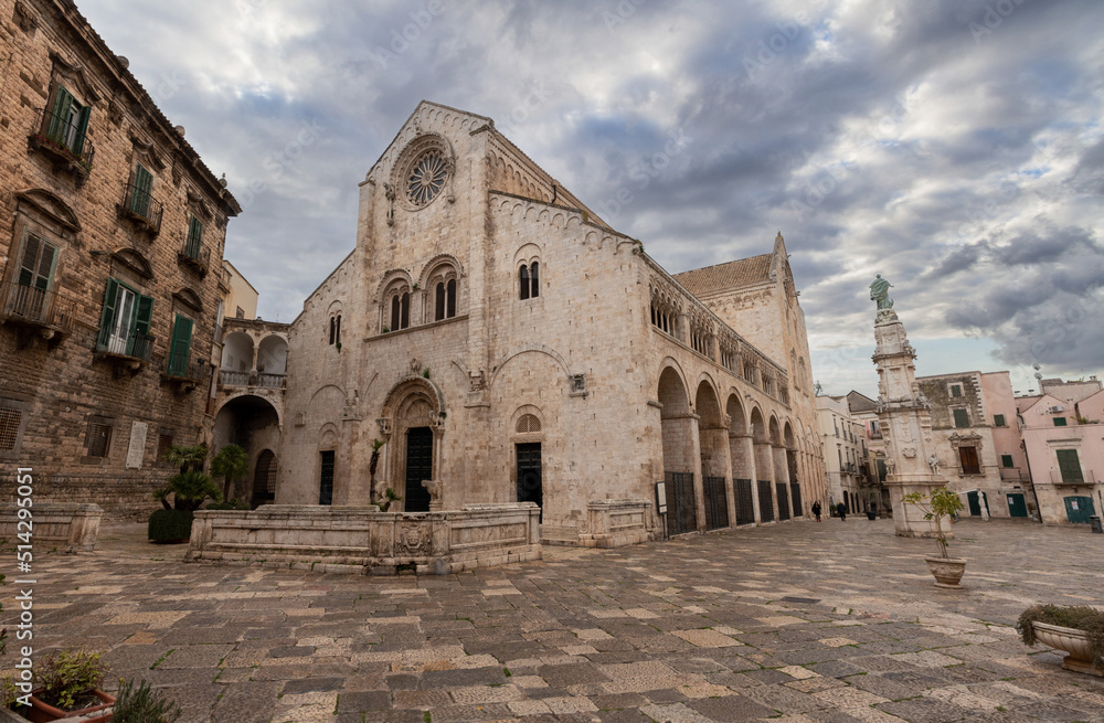 Iconic Romanesque cathedral St Mary of the Assumption in Bitonto, Italy