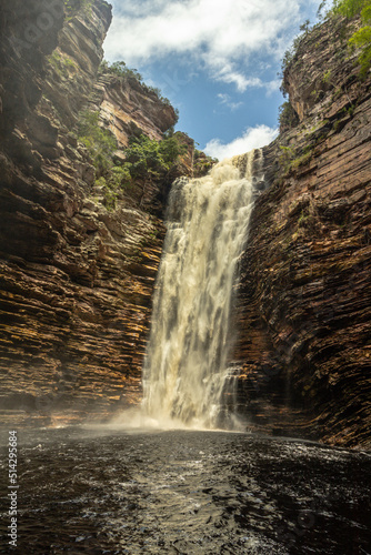 waterfall in the city of Ibicoara  Chapada Diamantina  State of Bahia  Brazil