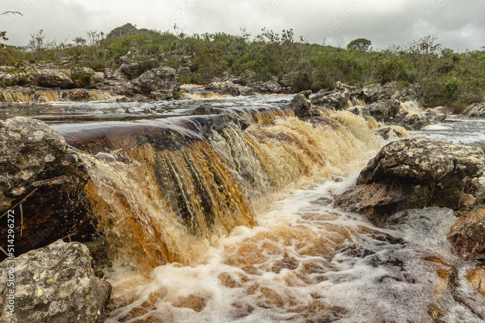 waterfall in the city of Ibicoara, Chapada Diamantina, State of Bahia, Brazil