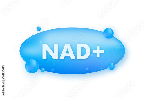 Nicotinamide mononucleotide molecule. Skeletal formula. Precursor of NAD. Vector stock illustration photo