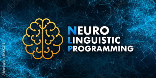 NLP - Neuro linguistic programming, medical concept. Vector stock illustration. photo