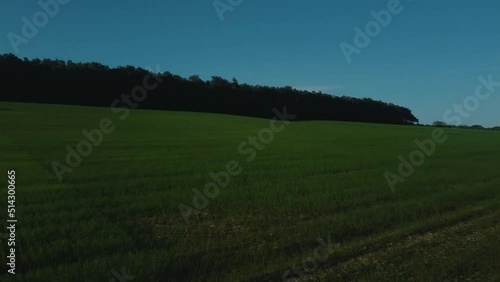 Flyover Crop Field