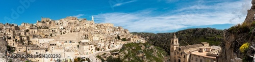 Scenic view of famous historic downtown Matera in Southern Italy