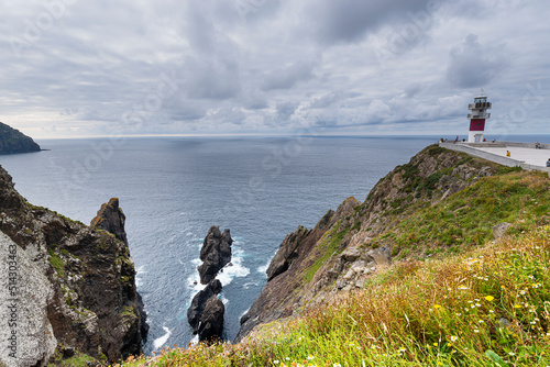 Cape Ortegal lighthouse, Cariño, La Coruña, Galicia, Spain.