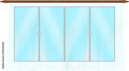 薄いレースのカーテン