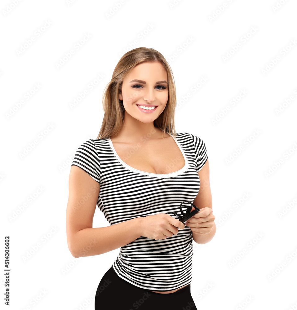 Portrait of an attractive young girl posing