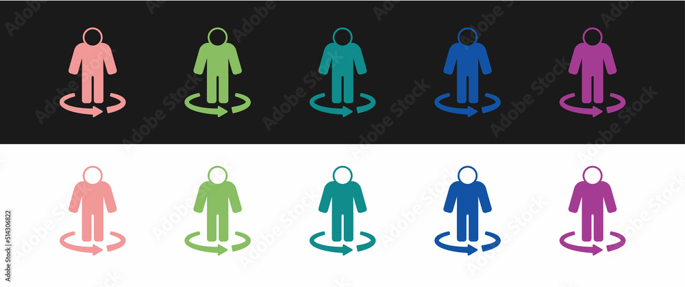 Set 3d modeling icon isolated on black and white background. Augmented reality or virtual reality. Vector Set 3d modeling icon isolated on black and white background. Augmented reality or virtual reality. Vector