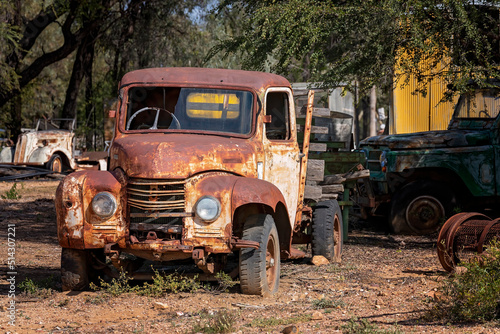 Old Rusted Sapphire Mining Truck Gemfields Queensland Australia photo