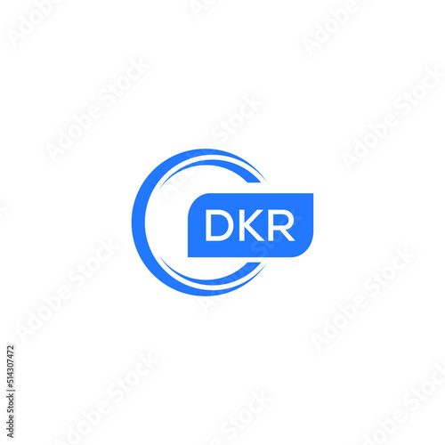 DKR letter design for logo and icon.DKR typography for technology, business and real estate brand.DKR monogram logo.vector illustration. photo