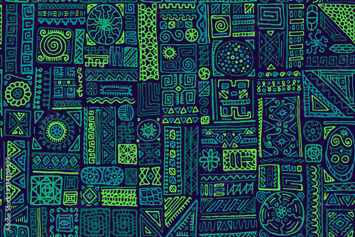 Traditional african vector seamless pattern design