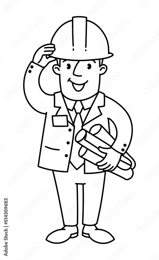 Funny construction engineer, worker or architect Funny construction engineer, worker or architect