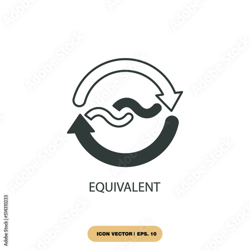 equivalent icons  symbol vector elements for infographic web