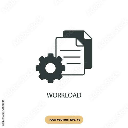 workload icons  symbol vector elements for infographic web