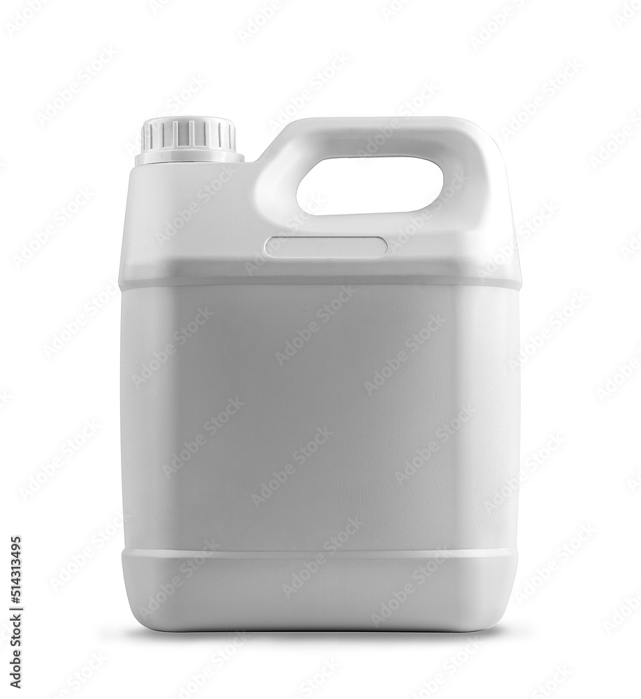 Plastic white bottle, front. Insolated on white background Plastic white bottle, front. Insolated on white background