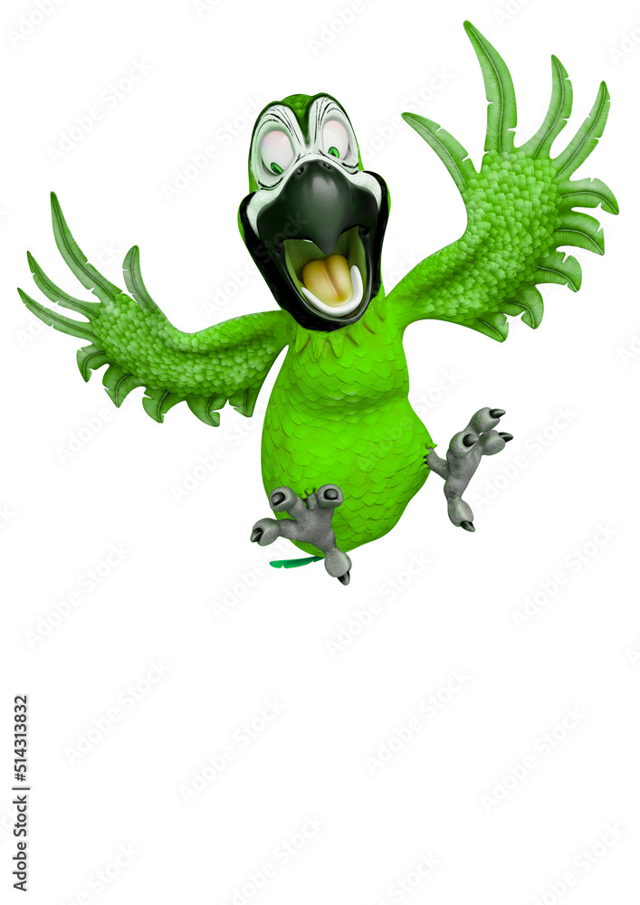 parrot cartoon asking what is that Stock Illustration | Adobe Stock