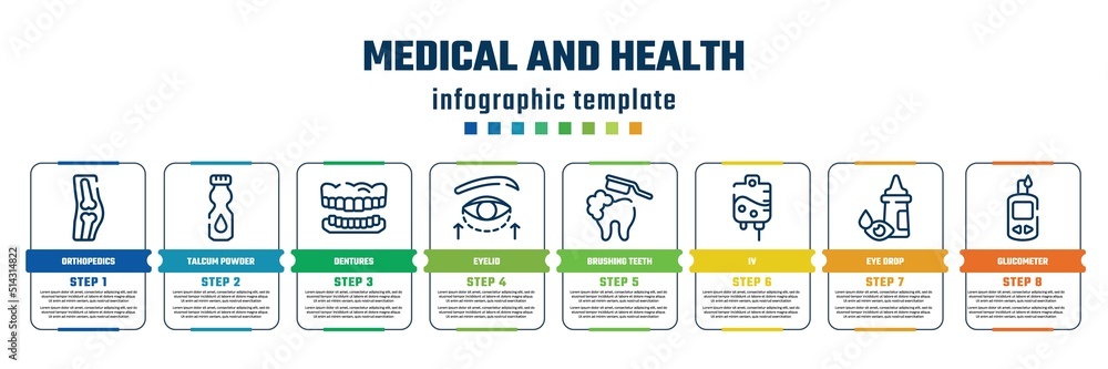 medical and health concept infographic design template. included ...
