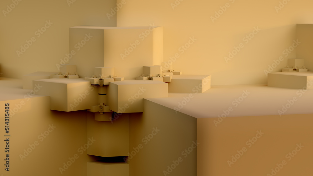 cubism style background cubes shape pattern 3D illustration cubism style background cubes shape pattern 3D illustration