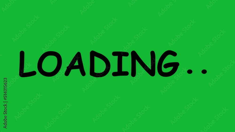 Icon animation of the word loading with dots, classic website, on a green chroma key background Icon animation of the word loading with dots, classic website, on a green chroma key background