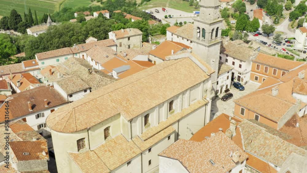Aerial view of Buzet town in Istra, Croatia Aerial view of Buzet town in Istra, Croatia