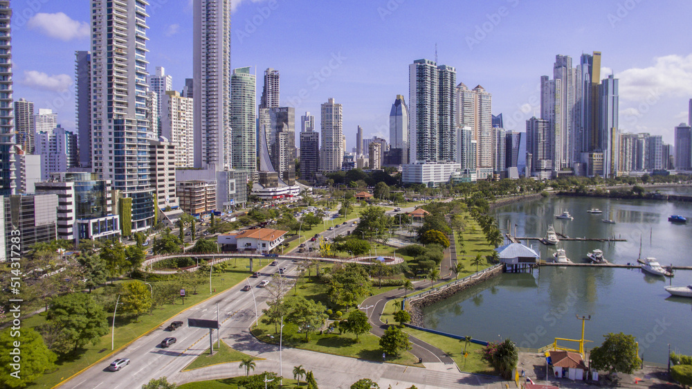 Fototapeta premium Vista aérea de la ciudad de Panama