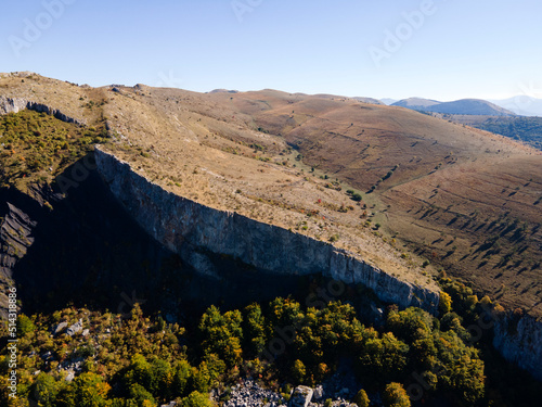 Aerial view of Rock Formation Stolo at Ponor Mountain, Bulgaria photo