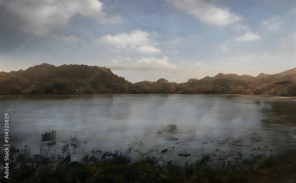 lake in the morning lake in the morning