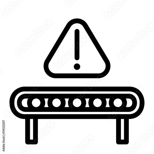 warning sign line icon