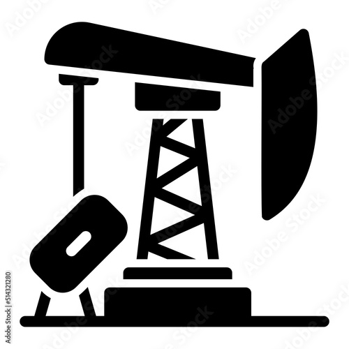 oil pump glyph icon