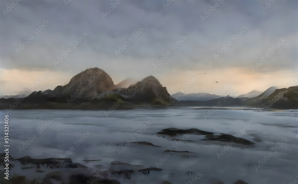 Fototapeta premium fog over the mountains