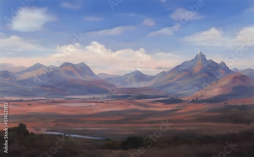 illustration of a mountain landscape