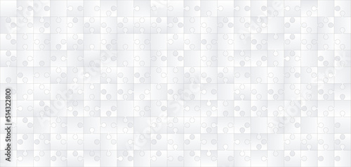 Puzzle seamless background. Repeating image for printing on wrapping paper. Logic games, development of concentration and attention. Useful hobbies, jigsaw and riddle. Cartoon flat vector illustration