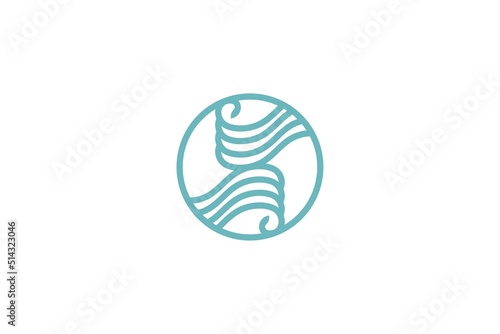 Air circulation logo design air contitioning icon rotation wind symbol 