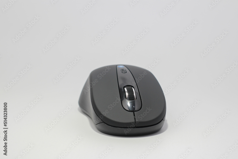 wireless Mouse computer isolated on white background with selective focus wireless Mouse computer isolated on white background with selective focus