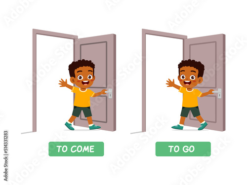 opposite word about close and open the door