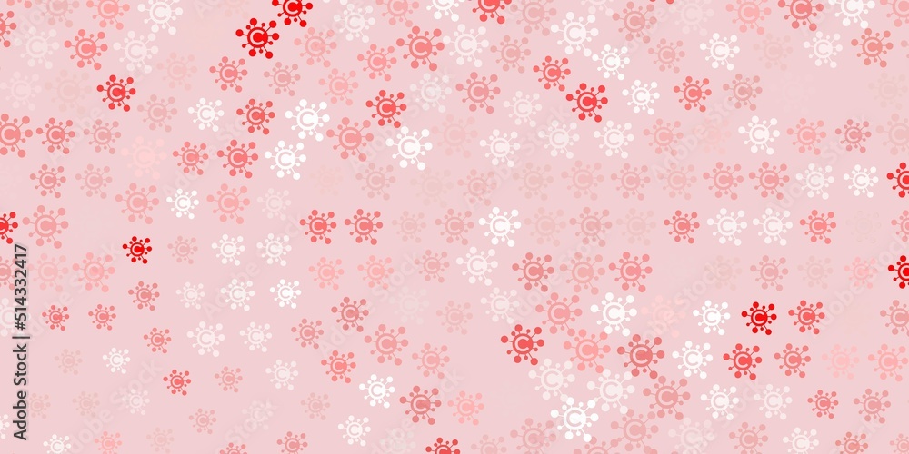 Light Red vector pattern with coronavirus elements. Light Red vector pattern with coronavirus elements.