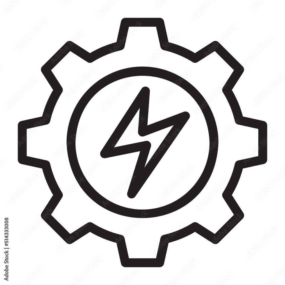 Electric Gear line icon