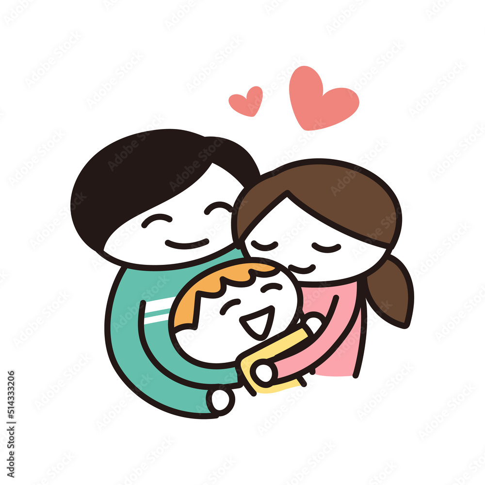 親と子供の愛のイラスト 親と子供の愛のイラスト